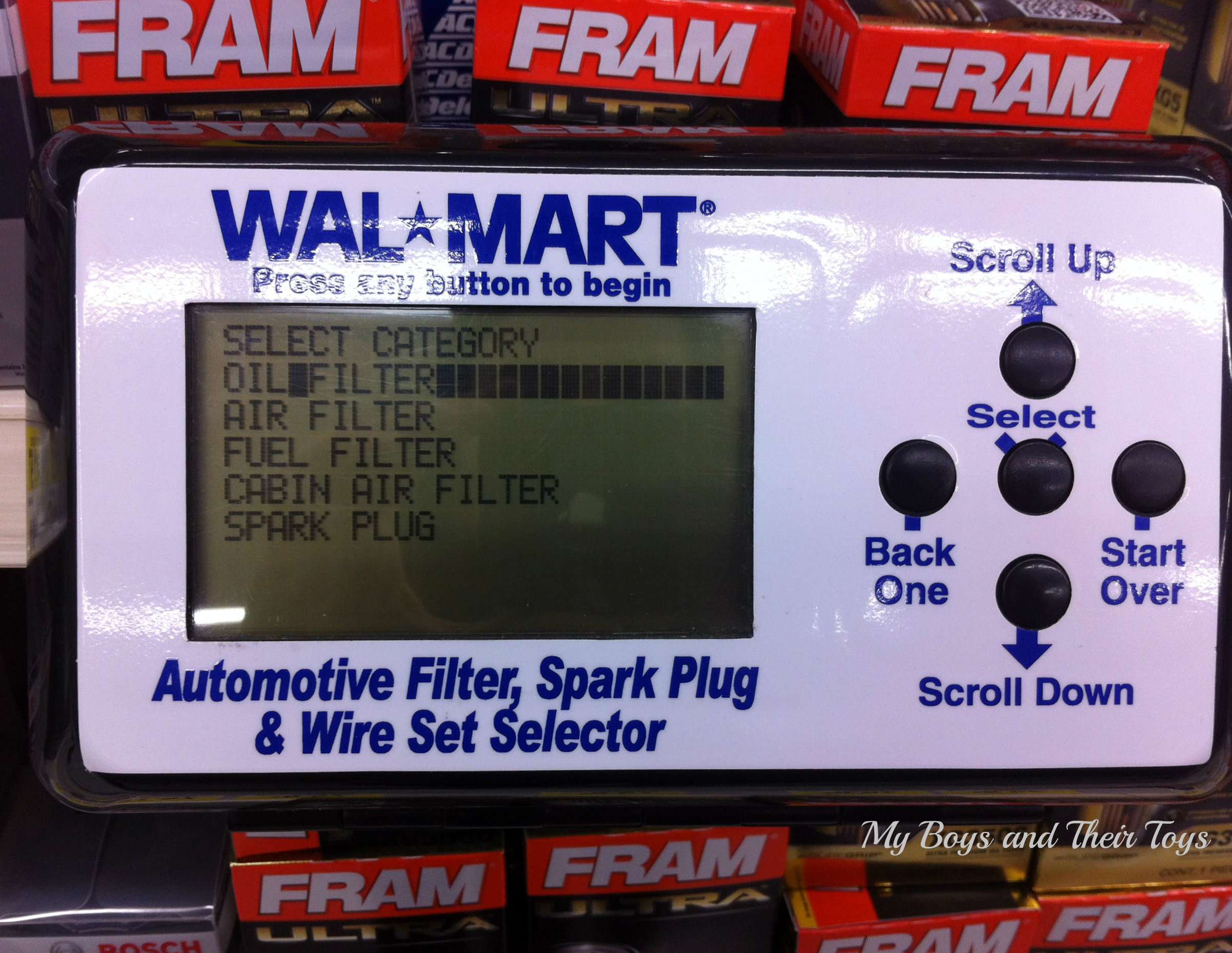Walmart Oil Filter Chart