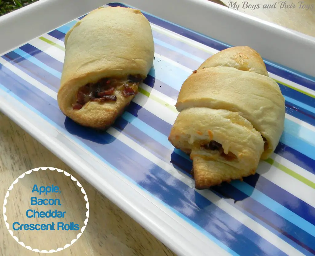 Apple, bacon, cheddar crescent rolls