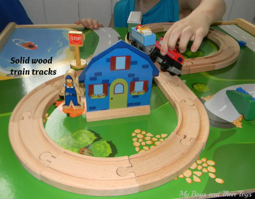 wooden train tracks
