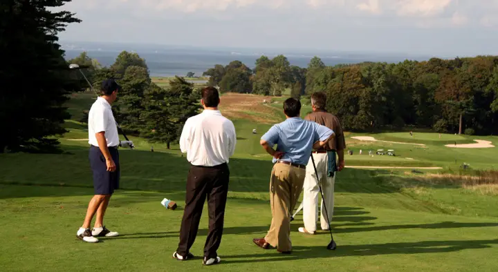 group of guys golfing
