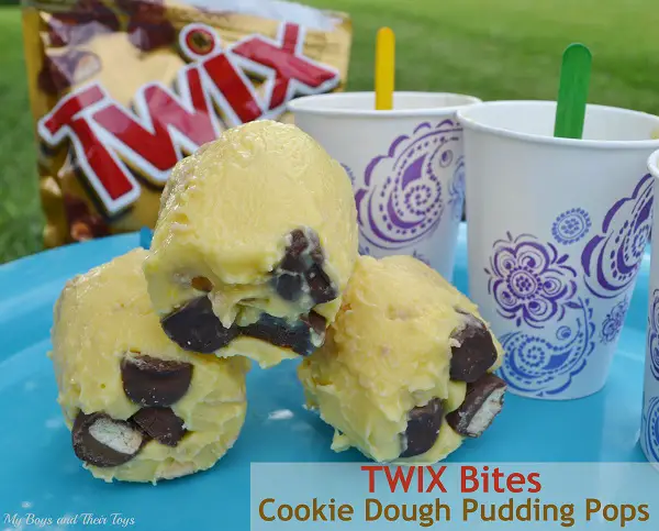 Twix Bites Cookie Dough Pudding Pops