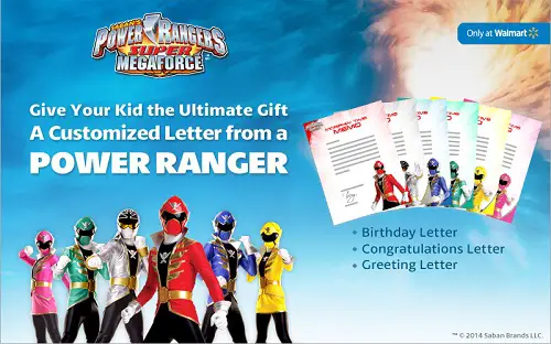 Power Ranger letter