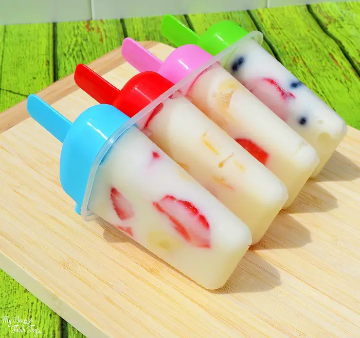 fruit yogurt popsicles