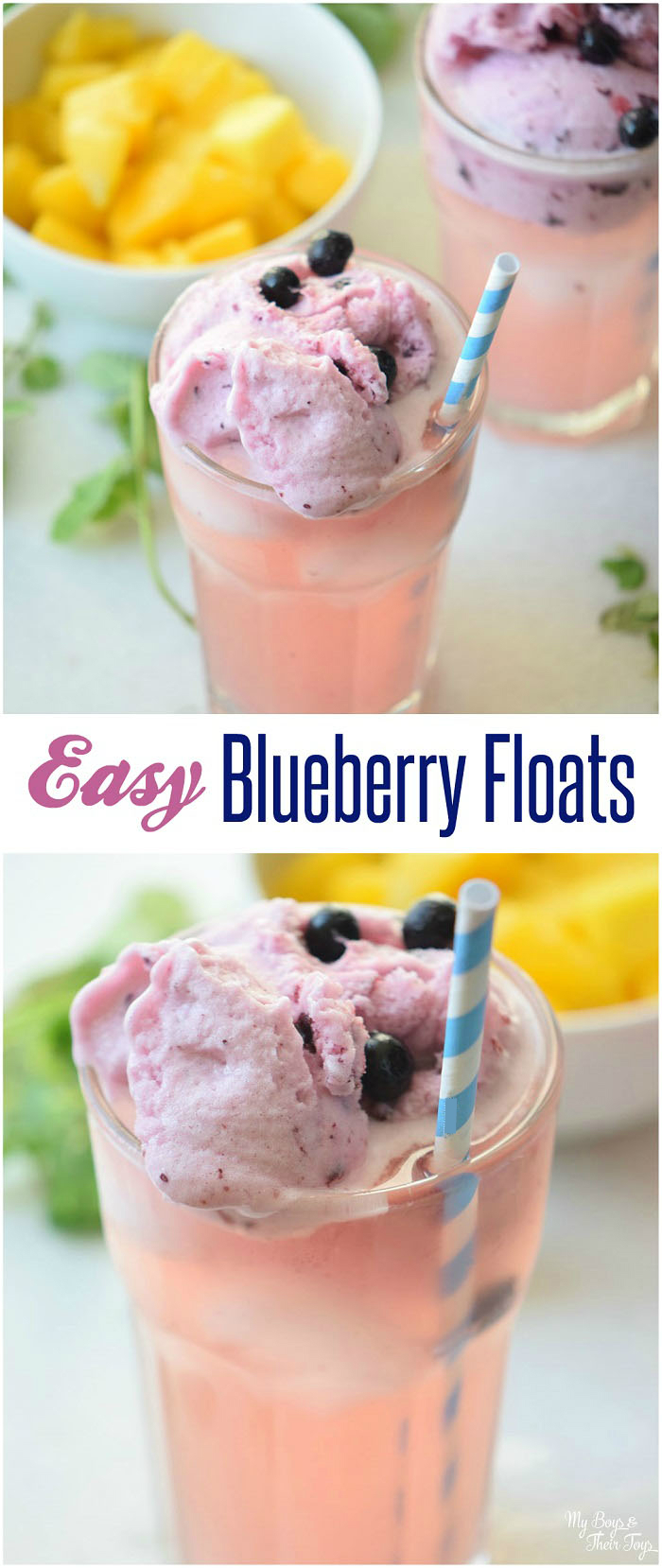 easy blueberry floats
