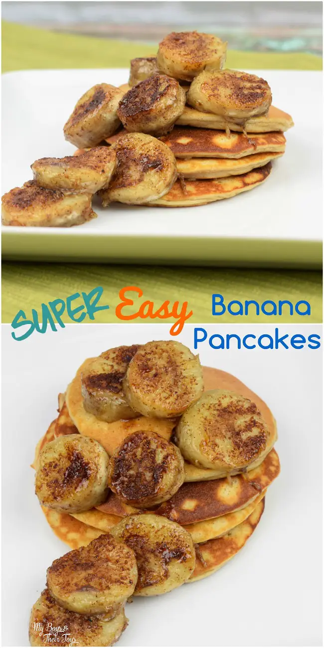 Easy Banana Pancakes Recipe with Pan Fried Cinnamon Bananas