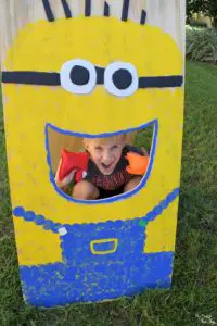 DIY Bean Bag Toss Game + Other Minion Party Ideas!