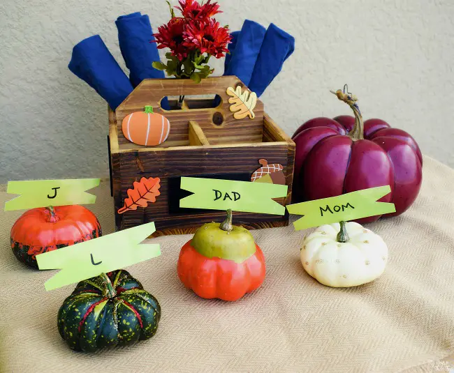 pumpkin place card holders