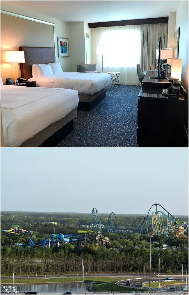 hotel room and view