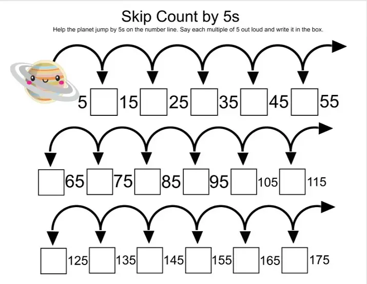skip counting by 5