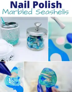 DIY Marbled Seashell Craft - My Boys and Their Toys