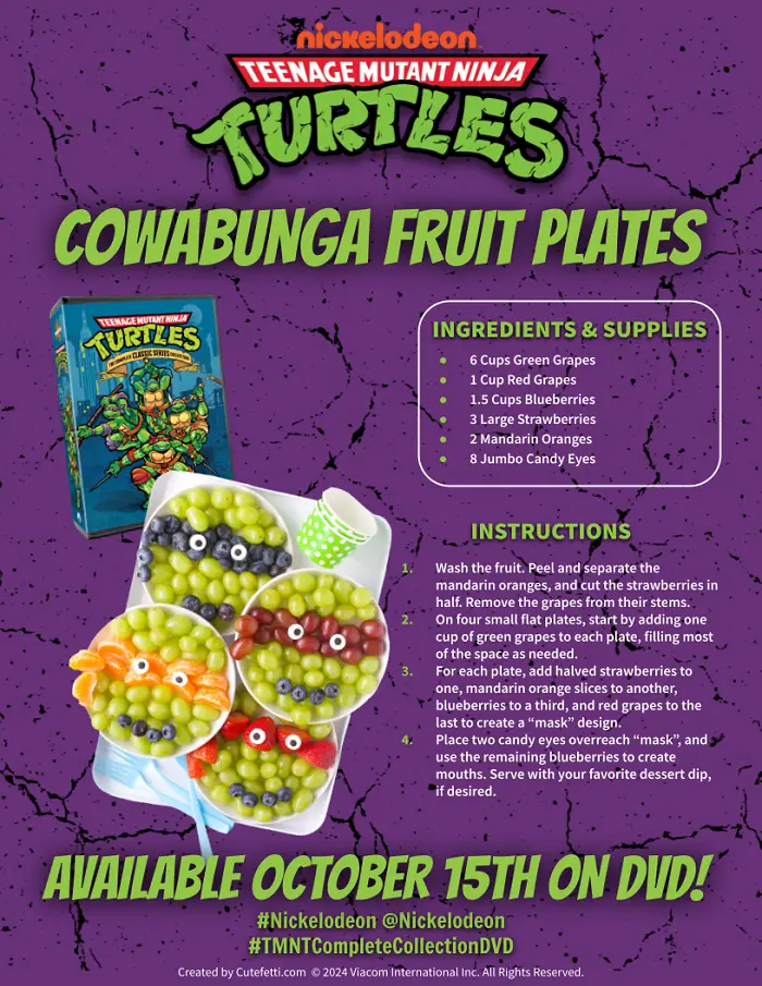 TMNT fruit plates recipe